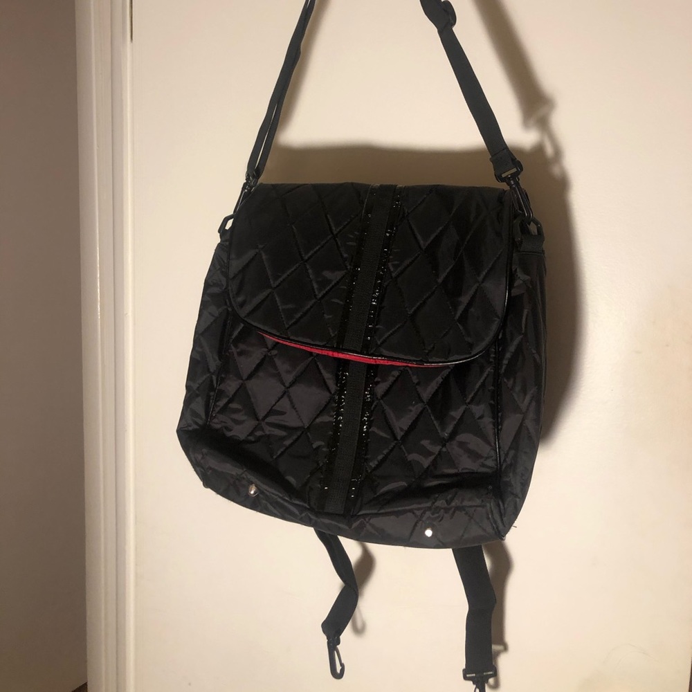 Black quilted bag